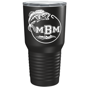 Fishing Monogram on Stainless Steel Fishing Tumbler