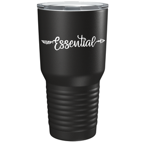 Essential Arrow on Black 30 oz Stainless Steel Essential Workers Tumbler