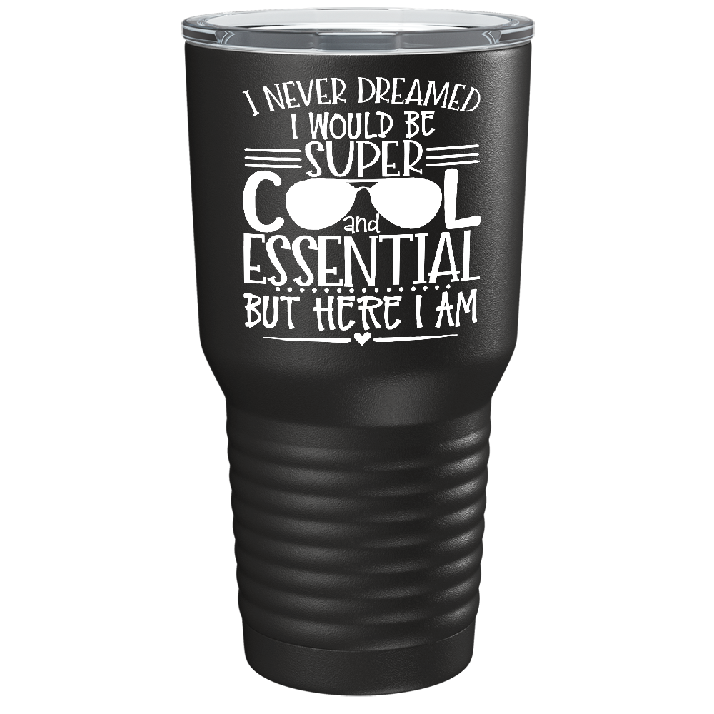 Super Cool Essential on Black 30 oz Stainless Steel Essential Workers Tumbler