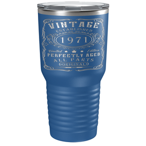 1971 Vintage Perfectly Aged 50th on Stainless Steel Tumbler