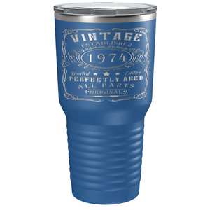 1974 Vintage Perfectly Aged 47th on Stainless Steel Tumbler