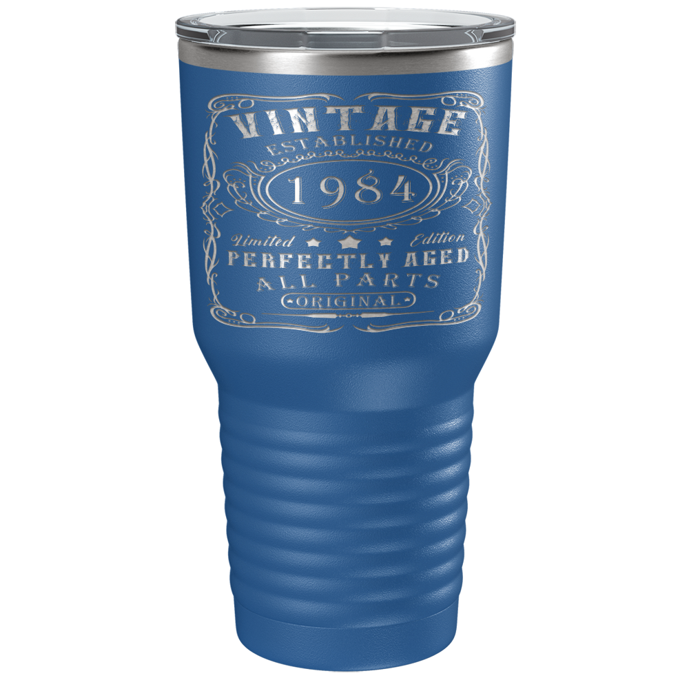 1984 Vintage Perfectly Aged 37th on Stainless Steel Tumbler