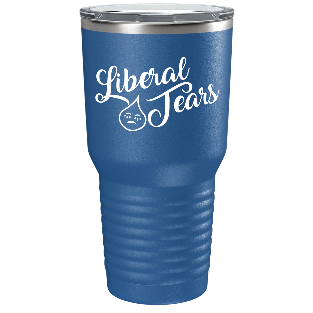 Liberal Tears Crying on Blue 30 oz Stainless Steel Tumbler