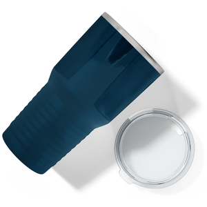 Custom Laser Engraved 30oz Blue Sea Gloss Stainless Steel Tumbler