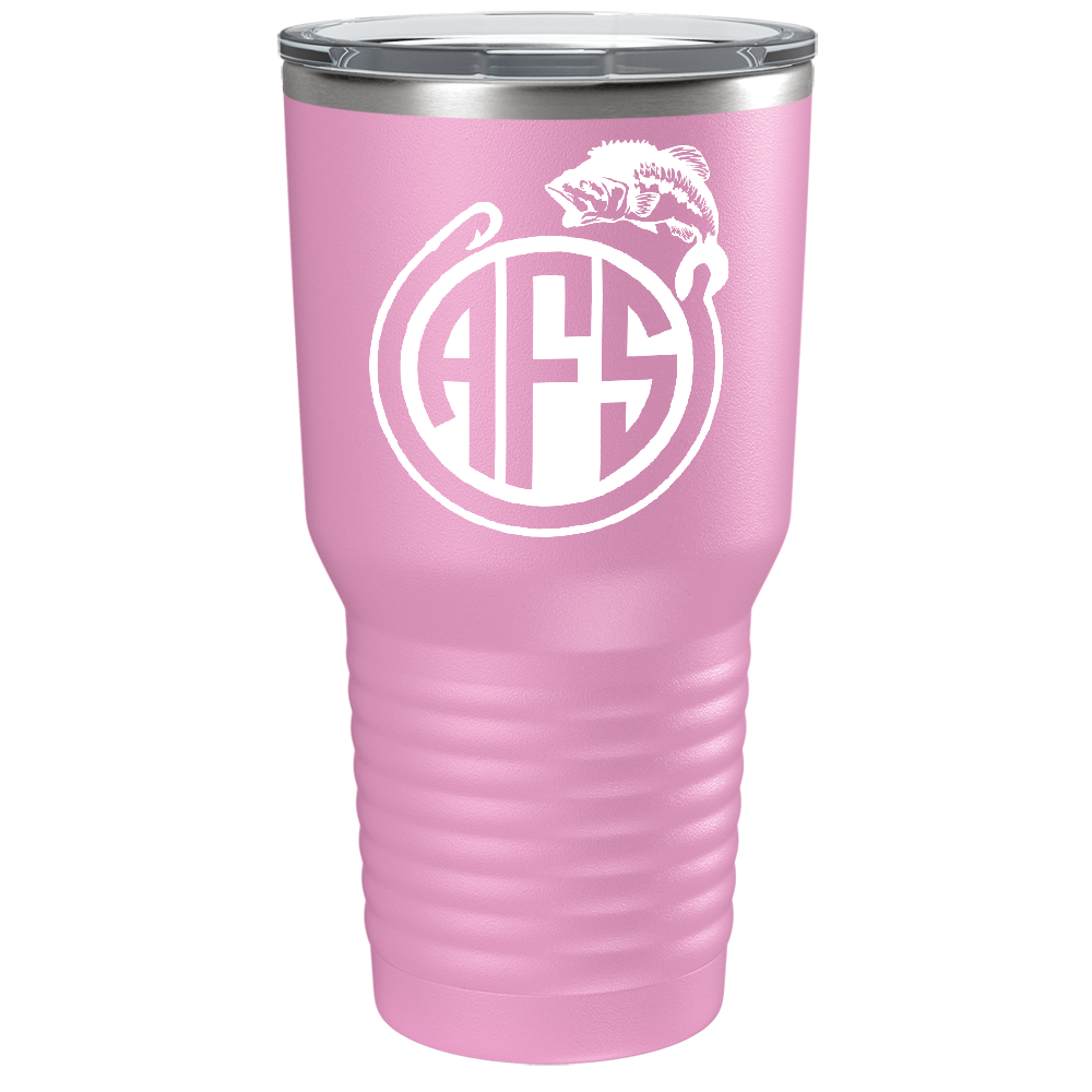 Monogram Fishing on Stainless Steel Fishing Tumbler