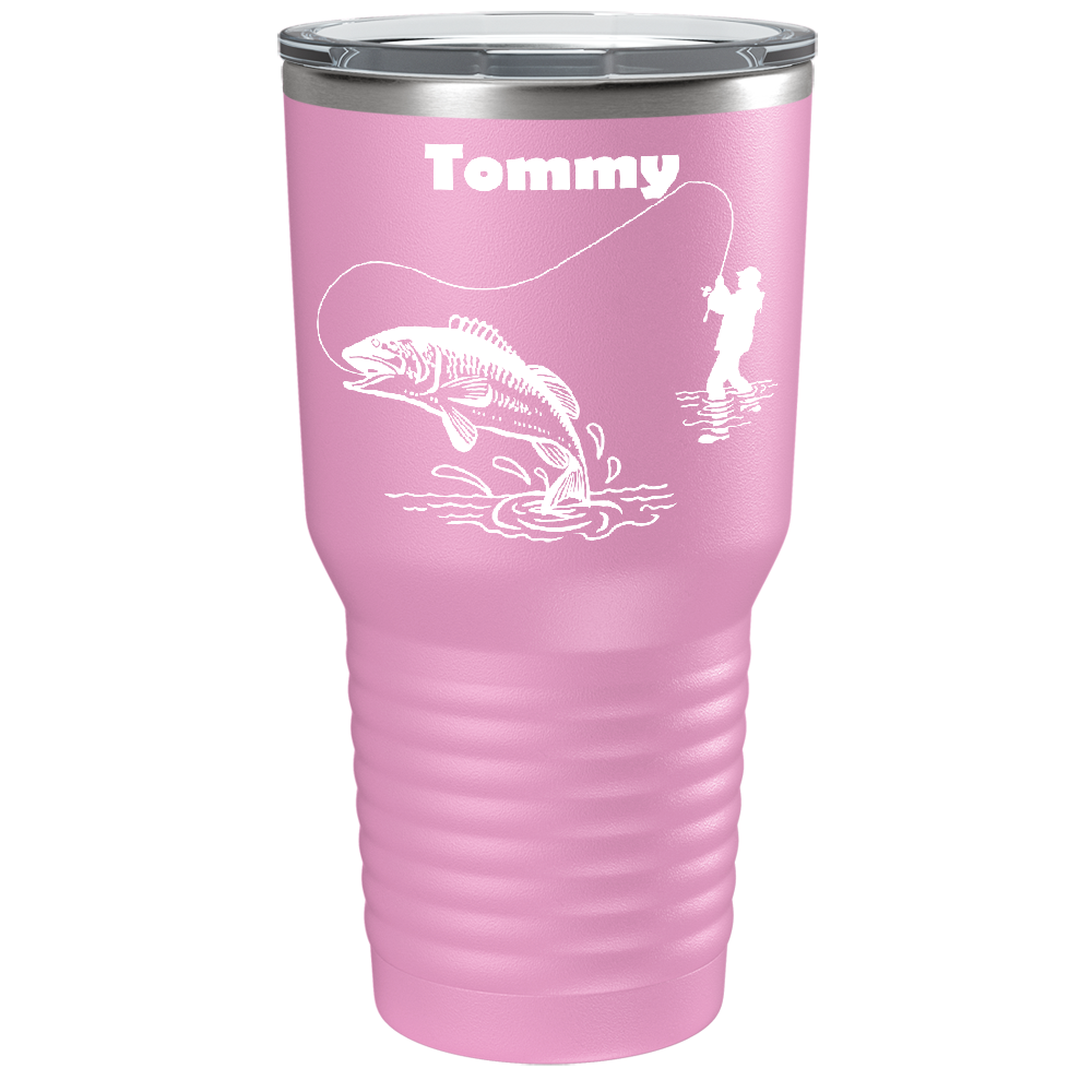 Personalized Fishing on Stainless Steel Fishing Tumbler