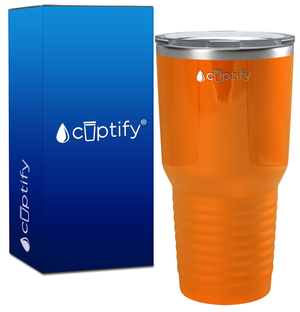 Orange Bright Gloss 30oz Stainless Steel Tumbler