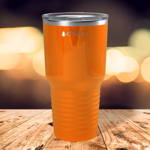 Orange Bright Gloss 30oz Stainless Steel Tumbler