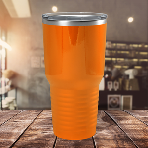 Custom Laser Engraved 30oz Orange Bright Gloss Stainless Steel Tumbler