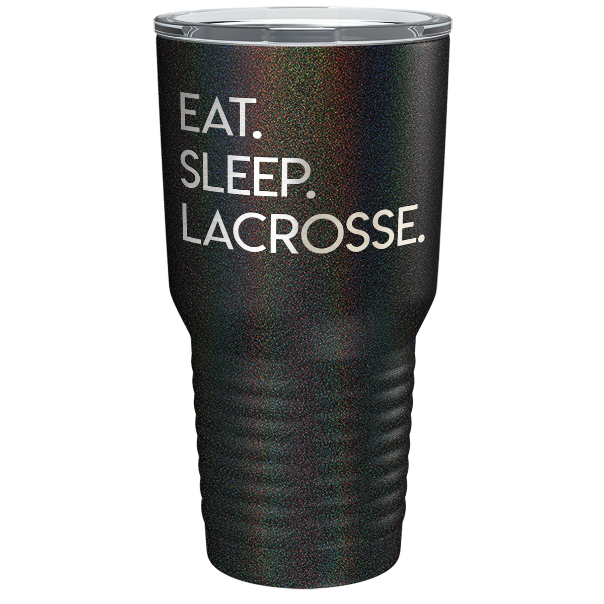 Eat Sleep Lacrosse Laser Engraved on Stainless Steel Lacrosse Tumbler