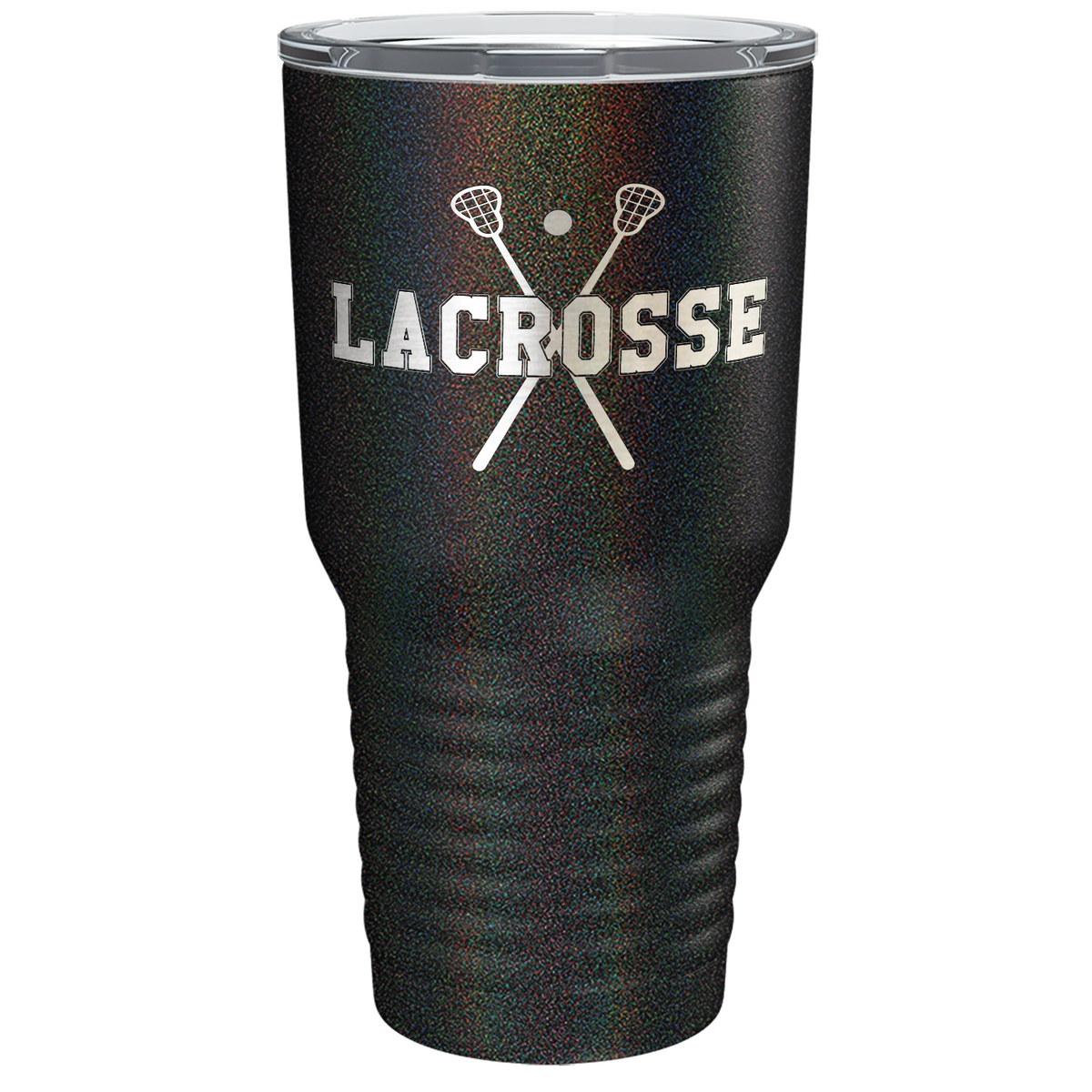Lacrosse Sticks Laser Engraved on Stainless Steel Lacrosse Tumbler