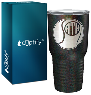 Personalized Monogrammed Tennis Ball Laser Engraved on Stainless Steel Tennis Tumbler