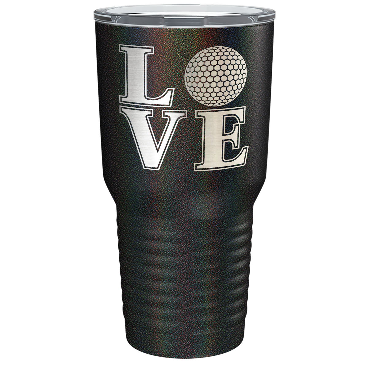 Love Golf Laser Engraved on Stainless Steel Golf Tumbler