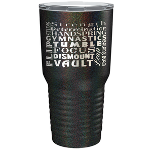 Gymnastics Strength and Focus Laser Engraved on Stainless Steel Gymnastics Tumbler