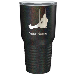 Personalized Male Gymnast Silhouette Laser Engraved on Stainless Steel Gymnastics Tumbler