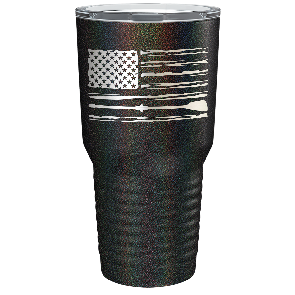 Crew American Flag Laser Engraved on Stainless Steel Crew Tumbler