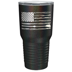 Crew American Flag Laser Engraved on Stainless Steel Crew Tumbler