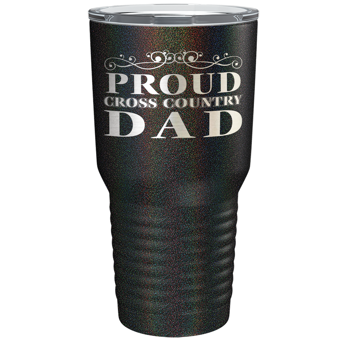 Proud Cross Country Dad Laser Engraved on Stainless Steel Cross Country Tumbler