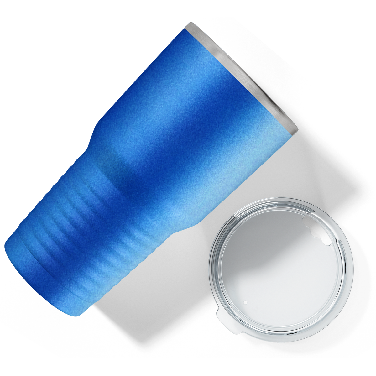 Custom Laser Engraved 30oz Blue Glitter Stainless Steel Tumbler