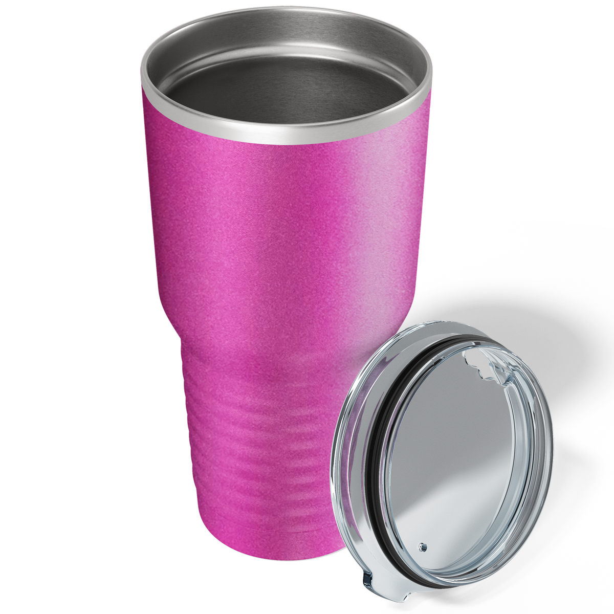 Custom Laser Engraved 30oz Pink Glitter Stainless Steel Tumbler