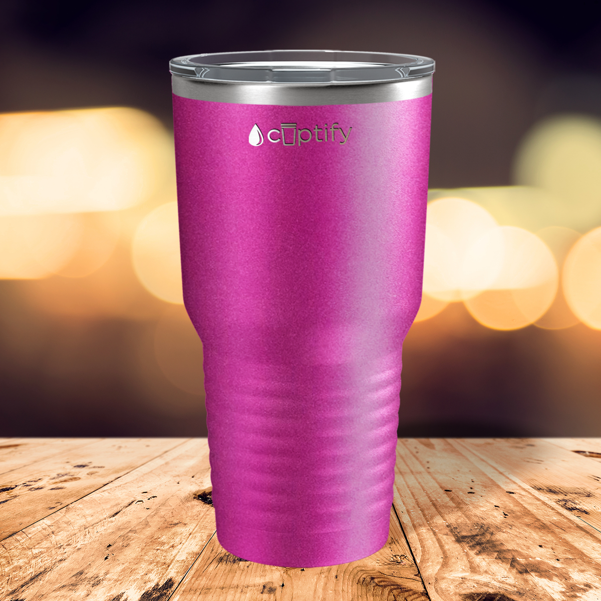 Pink Glitter 30oz Stainless Steel Tumbler