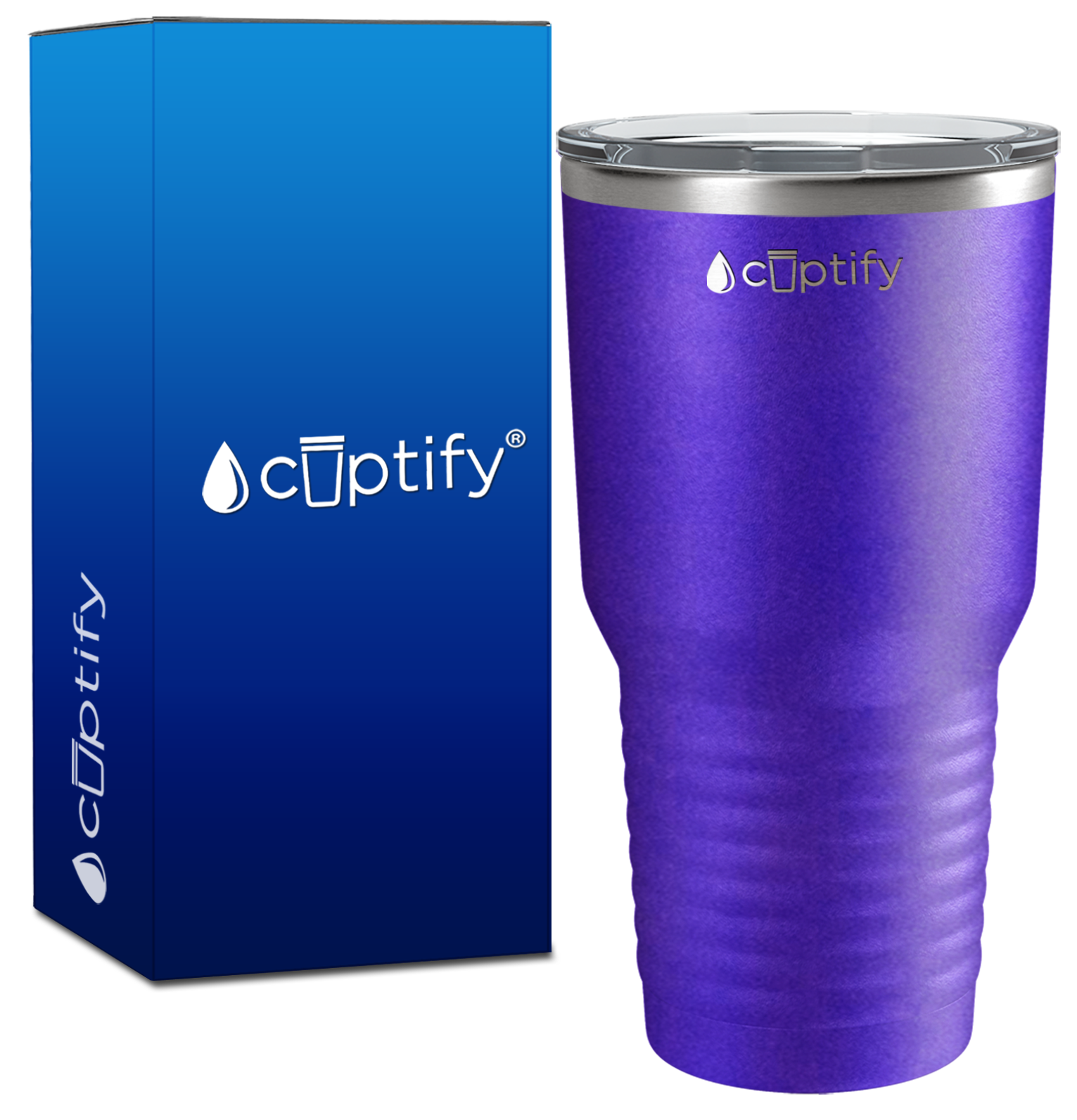 Purple Glitter 30oz Stainless Steel Tumbler