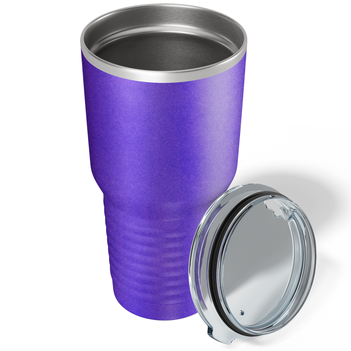 Custom Laser Engraved 30oz Purple Glitter Stainless Steel Tumbler