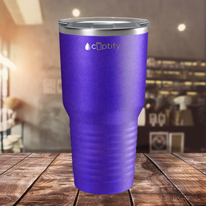 Purple Glitter 30oz Stainless Steel Tumbler