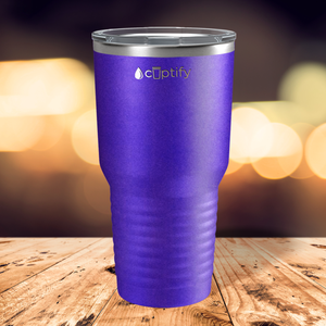 Purple Glitter 30oz Stainless Steel Tumbler