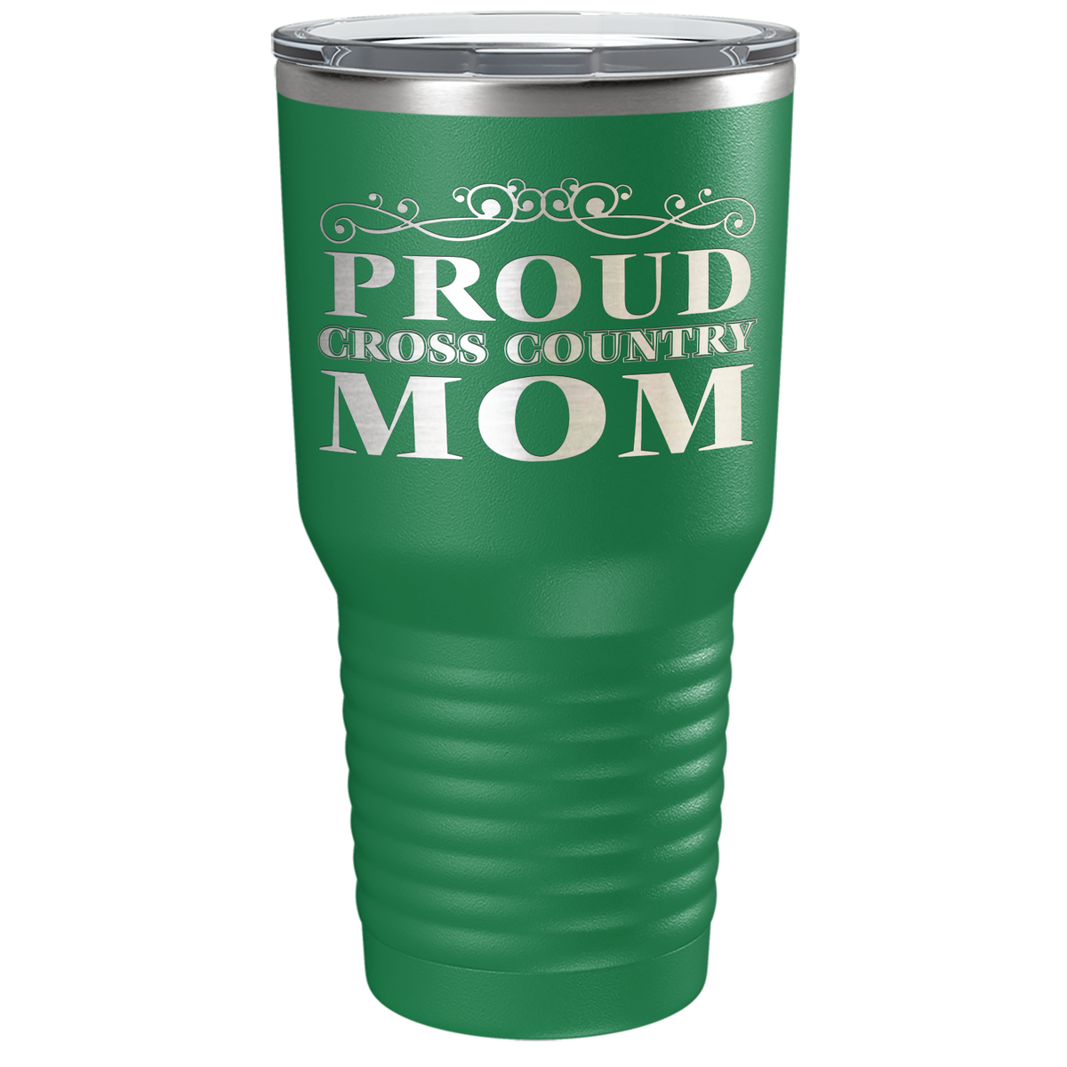 Proud Cross Country Mom Laser Engraved on Stainless Steel Cross Country Tumbler