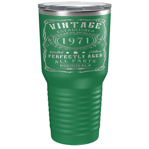 1971 Vintage Perfectly Aged 50th on Stainless Steel Tumbler