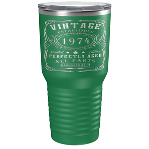 1974 Vintage Perfectly Aged 47th on Stainless Steel Tumbler