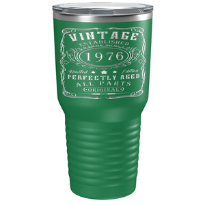 1976 Vintage Perfectly Aged 45th on Stainless Steel Tumbler