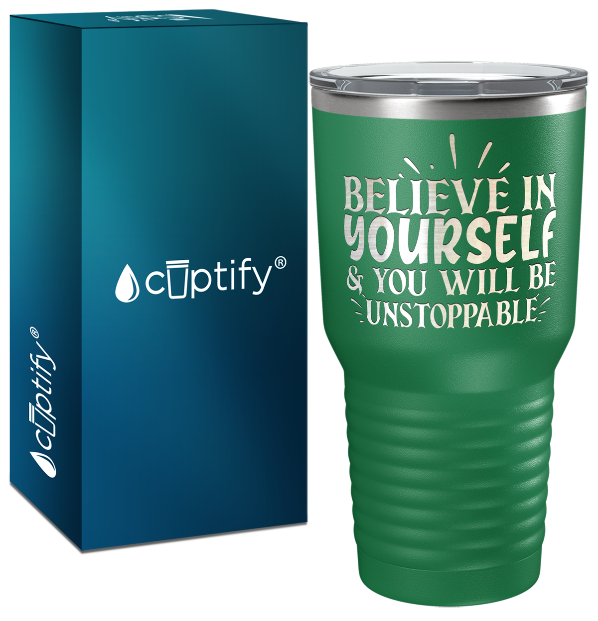 You Will be Unstoppable Laser Engraved on Stainless Steel Motivational Tumbler