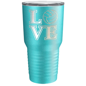 LOVE Volleyball Laser Engraved on Stainless Steel Volleyball Tumbler