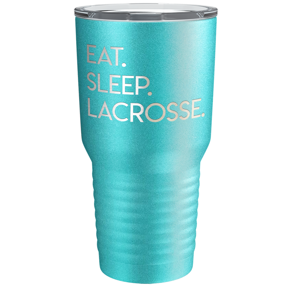 Eat Sleep Lacrosse Laser Engraved on Stainless Steel Lacrosse Tumbler