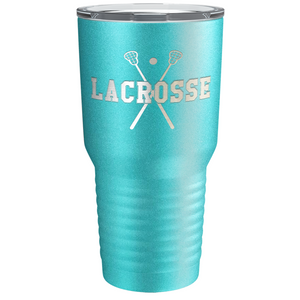 Lacrosse Sticks Laser Engraved on Stainless Steel Lacrosse Tumbler