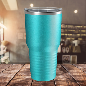 Custom Laser Engraved 30oz Seafoam Glitter Stainless Steel Tumbler