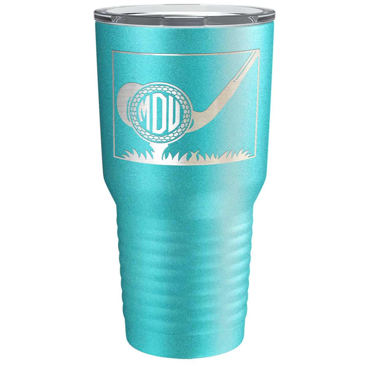 Personalized Monogrammed Golf Ball Laser Engraved on Stainless Steel Golf Tumbler