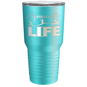 Gymnastics LIFE Silhouettes Laser Engraved on Stainless Steel Gymnastics Tumbler