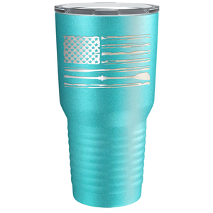 Crew American Flag Laser Engraved on Stainless Steel Crew Tumbler