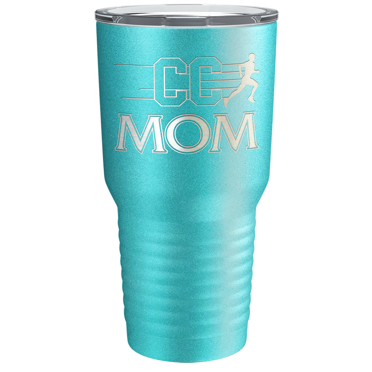 Cross Country Mom Laser Engraved on Stainless Steel Cross Country Tumbler