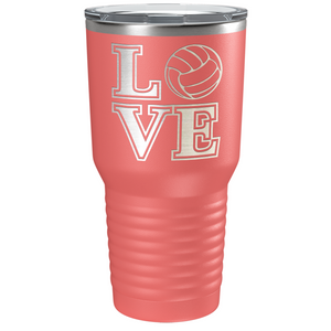 LOVE Volleyball Laser Engraved on Stainless Steel Volleyball Tumbler