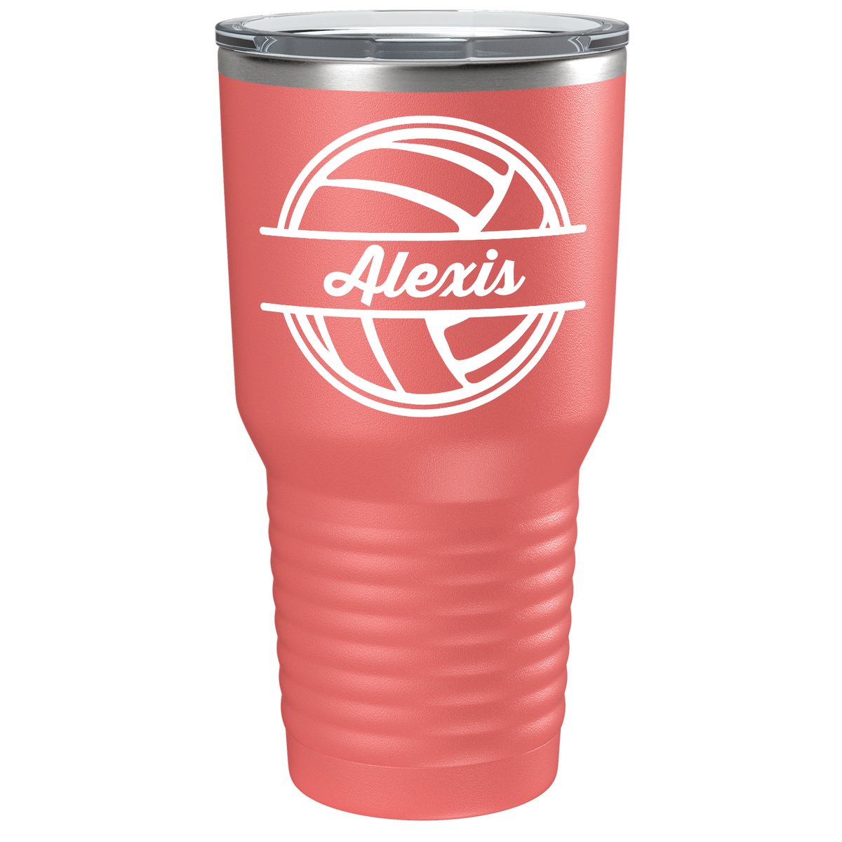 Personalized Volleyball on Stainless Steel Volleyball Tumbler