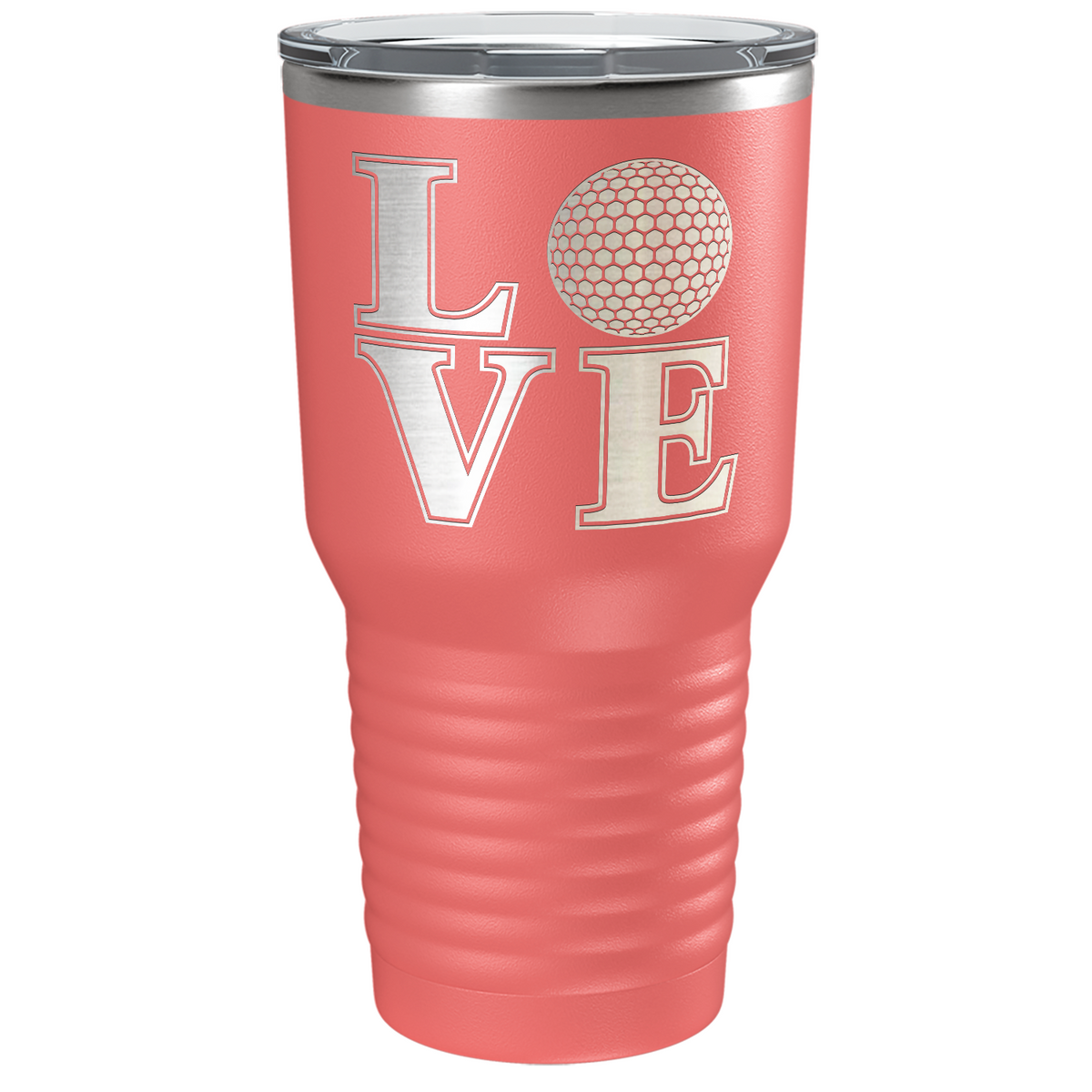 Love Golf Laser Engraved on Stainless Steel Golf Tumbler