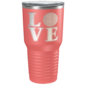 Love Golf Laser Engraved on Stainless Steel Golf Tumbler