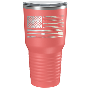 Crew American Flag Laser Engraved on Stainless Steel Crew Tumbler