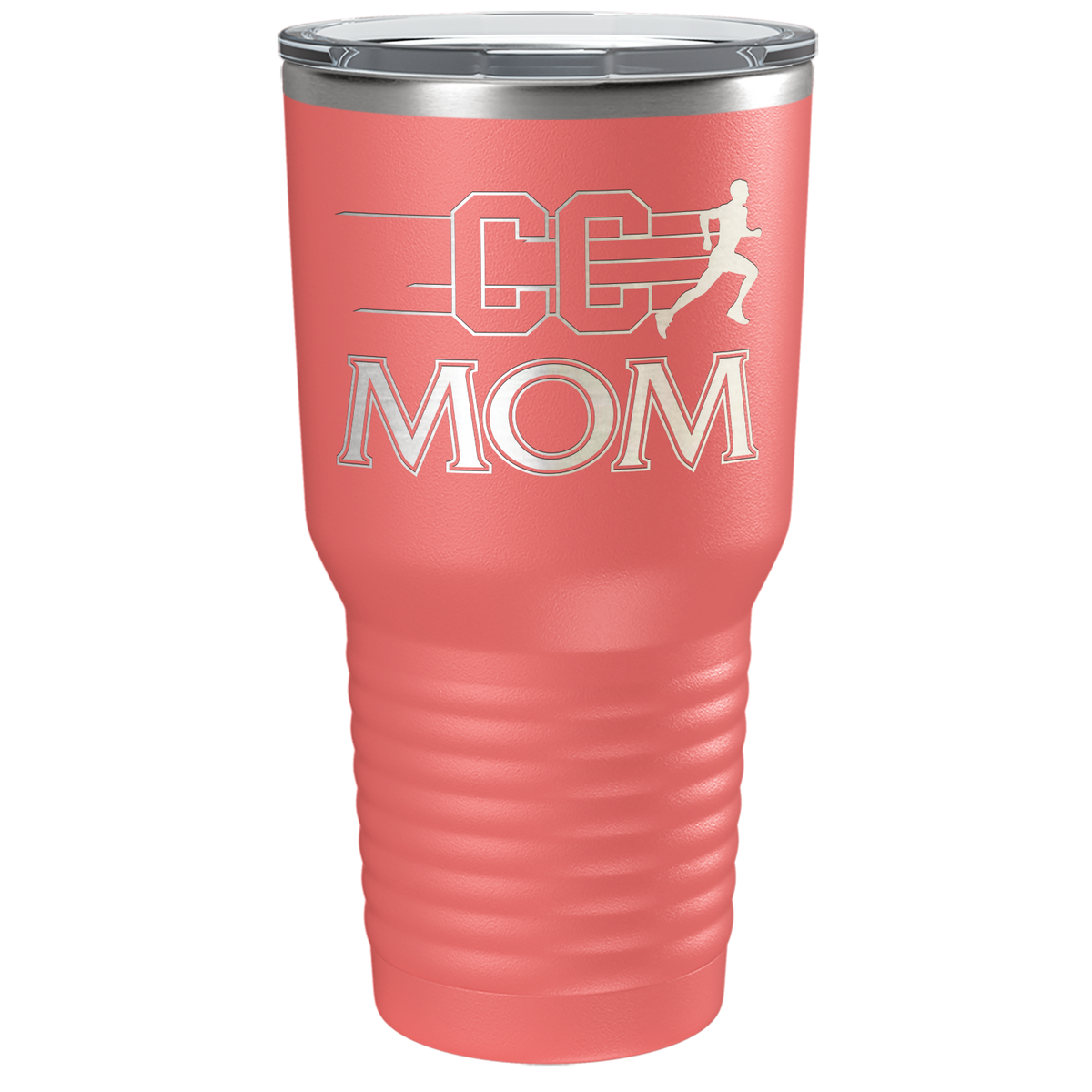 Cross Country Mom Laser Engraved on Stainless Steel Cross Country Tumbler