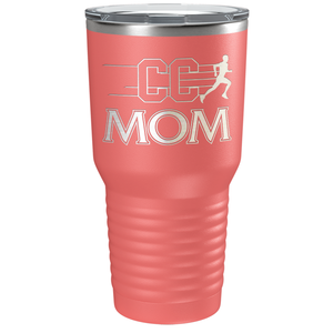 Cross Country Mom Laser Engraved on Stainless Steel Cross Country Tumbler