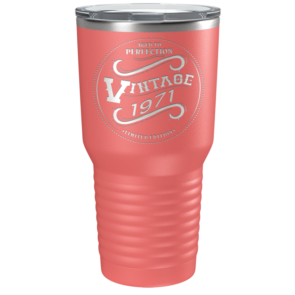 1971 Aged to Perfection Vintage 50th on Stainless Steel Tumbler